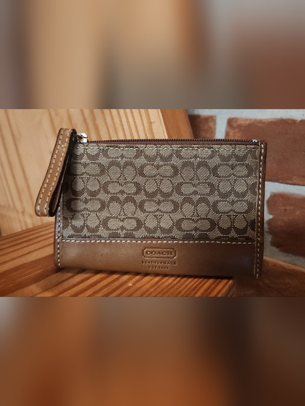 Coach Signature Jacquard Coin Purse